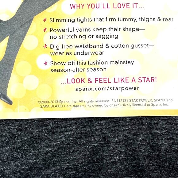 Star Power Spanx Lot of 2 Center Stage Shaping Tights 2215 Heathered Grey Size A - Picture 5 of 7